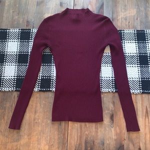 Burgundy turtleneck